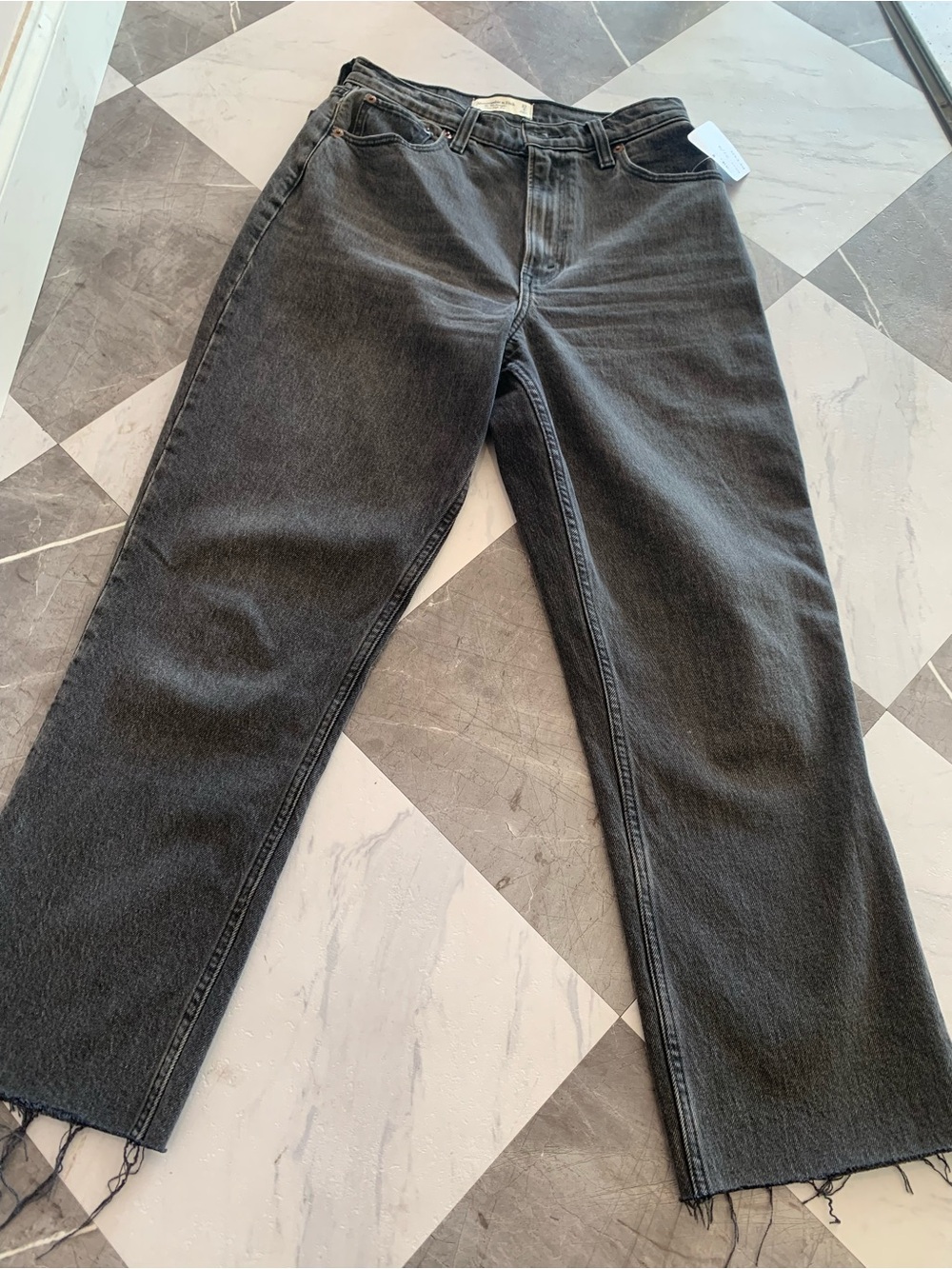 Abercrombie & Fitch Relaxed Straight Black Gray Jeans